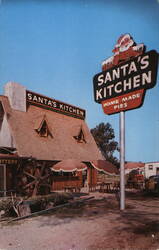 Santa's Kitchen, Home Made Pies Postcard