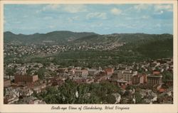 Birds-eye View of Clarksburg, West Virginia Postcard