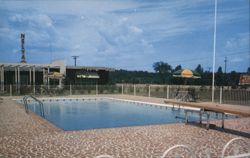 Swimming Pool at Nelva Courts, Meridian, MS Postcard