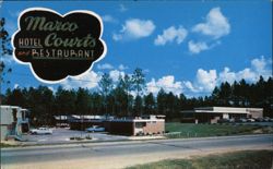 Marco Hotel Courts and Restaurant, Hattiesburg, MS Postcard