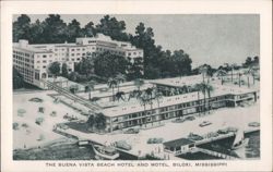 The Buena Vista Beach Hotel and Motel, Biloxi, MS Postcard