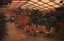 Mottell's and Peek Garden Room, Long Beach, CA Postcard