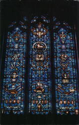 Stained Glass Window, First Presbyterian Church Postcard