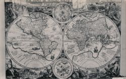 Petro Plancio World Map, 1594 Postcard