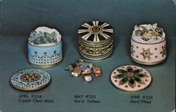 S. L. Kaye Co. Imported English Candies in Gift Tins Postcard