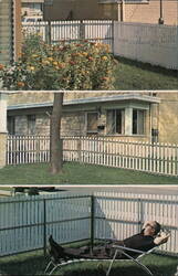 Custom-Line Steel Picket Fence Advertisement Postcard