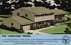 The "Saratoga" Model Home, Brookwood Community, NJ Postcard