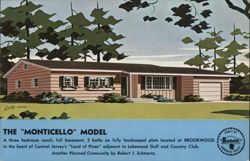 The "Monticello" Model Home, Brookwood, NJ Postcard