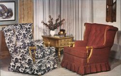 Clayton-Marcus Co. No. 230-6 Chairs, Hickory, NC Postcard