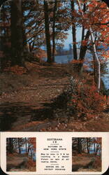 Autumn Path by the Water, New York Postcard