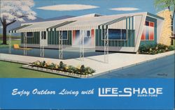 Life-Shade Dura-Tone Awnings, Mobile Home Postcard