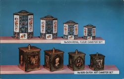 Daher Royal Fleur & Dutch Art Canister Sets Advertisement Postcard