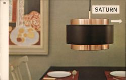 Saturn Pendant Lamp designed by Jo. Hammerborg Postcard