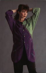 Ellen Spring Handpainted Silk Apparel Advertising Postcard