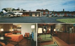 Aero Inn Motel, Detroit City Airport Postcard