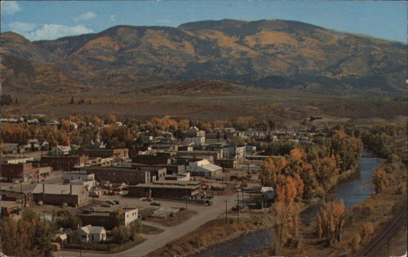 View of Steamboat Springs in the Yampa Valley, Colorado