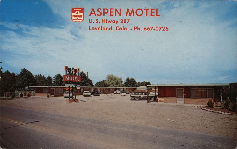 Aspen Motel, U.S. Hiway 287, Loveland, CO Colorado
