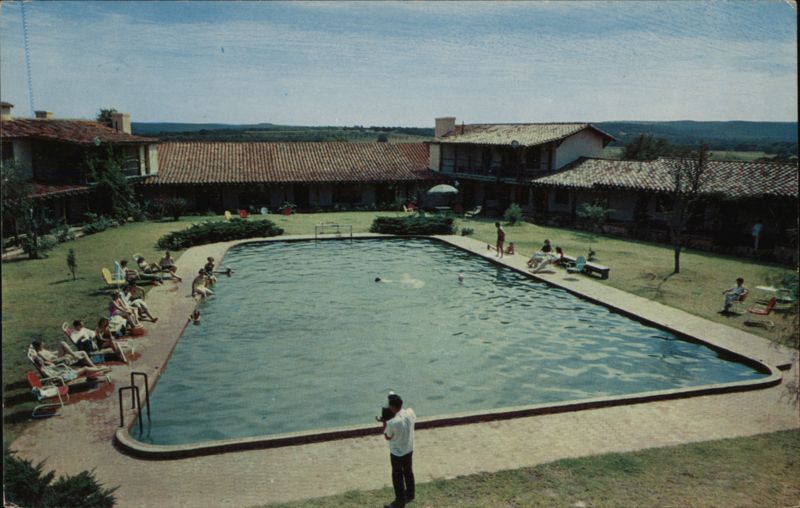 Sun bathed patio at the Seybold Guest Ranch, Mineral Wells, TX Texas