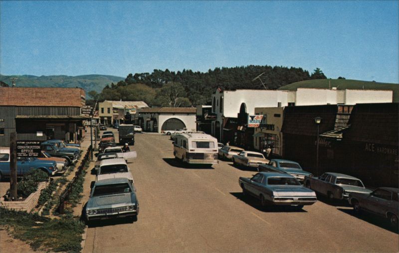 Street Scene with Classic Cars, Cambria California