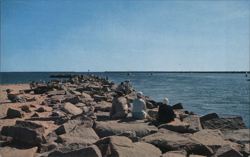 Summer Visitors on the Breakwater, Galilee Rhode Island