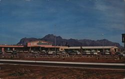 Superstition Inn with Superstition Mountain Postcard