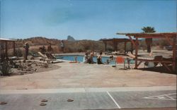 Swimming at Flying E Guest and Cattle Ranch, Wickenburg, AZ Postcard