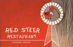 Red Steer Restaurant, Prize Ribbon Logo Postcard