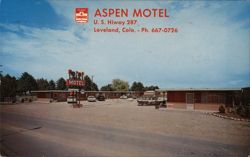Aspen Motel, U.S. Hiway 287, Loveland, CO Postcard
