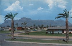 Palm Springs Townsite and Superstition Mountain, AZ Postcard