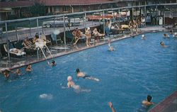 Mt. Washington Apartments Motel & Aquatic Club Pool View Postcard