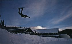 Craig Lang Flipping at High Country Inn, Winter Park Postcard