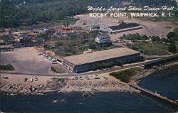 The World's Largest Shore Dinner Hall, Rocky Point Postcard