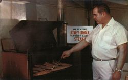 Jamil's Restaurant, Grilling Hickory Smoked Ribs Postcard