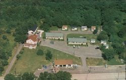 Aerial View of Green Acres Motor Court Postcard