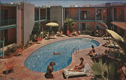 The Chateau Apartments Swimming Pool Postcard