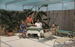 Leisure Living on a Patio in Lehigh Acres, Florida Postcard
