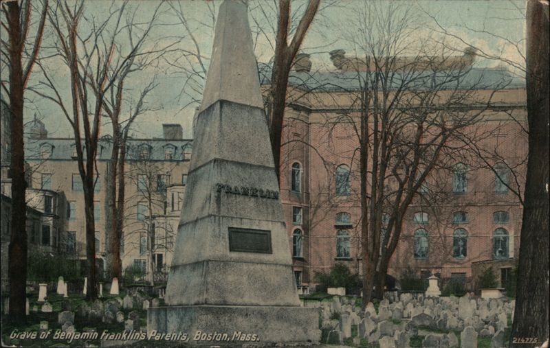 Grave of Benjamin Franklin's Parents Boston Massachusetts