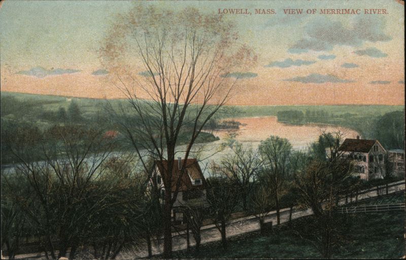 View of Merrimac River, Lowell, MA Massachusetts