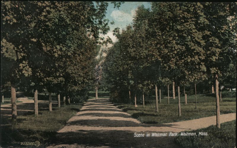 Scene in Whitman Park, Whitman, Mass. Massachusetts