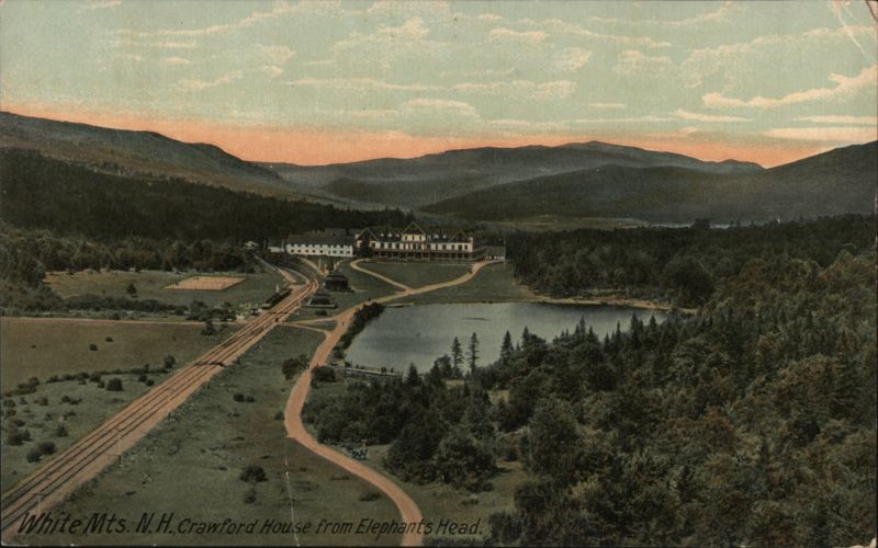 Crawford House from Elephants Head, White Mts. N.H. New Hampshire