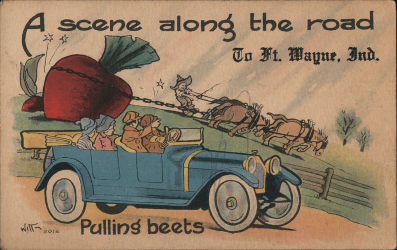 Pulling Beets on the Road To Ft. Wayne, Ind. Fort Wayne Indiana