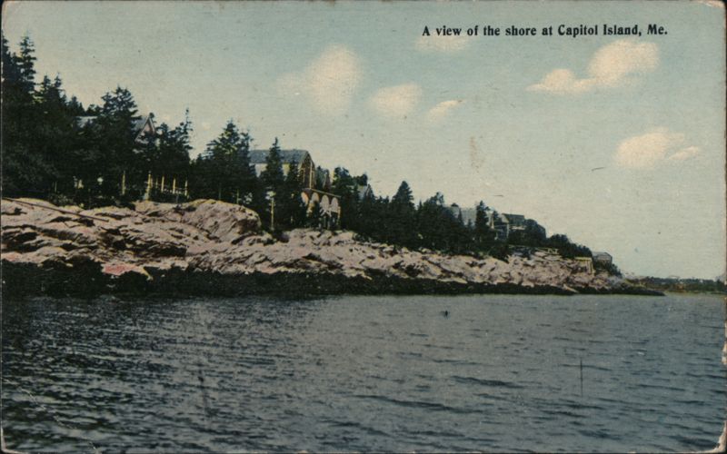A view of the shore at Capitol Island, ME Maine