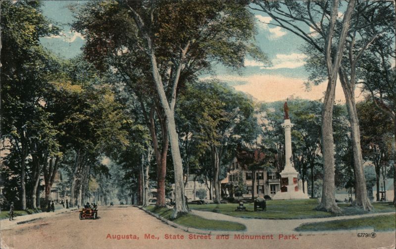State Street and Monument Park Augusta Maine
