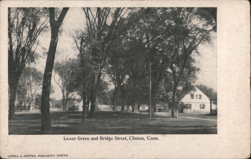 Lower Green and Bridge Street, Clinton, Conn. Connecticut