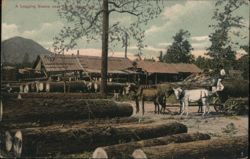 A Logging Scene near Little Rock, AR Postcard