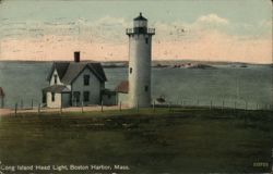 Long Island Head Light, Boston Harbor, Mass. Postcard