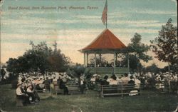 Band Stand, Sam Houston Park, Houston, Texas Postcard