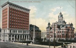 City Hall and Union Bank, Winnipeg Postcard