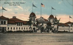 Los Banos "The Bath House," San Diego, CA Postcard