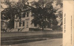 High School, Blackstone, MA Postcard